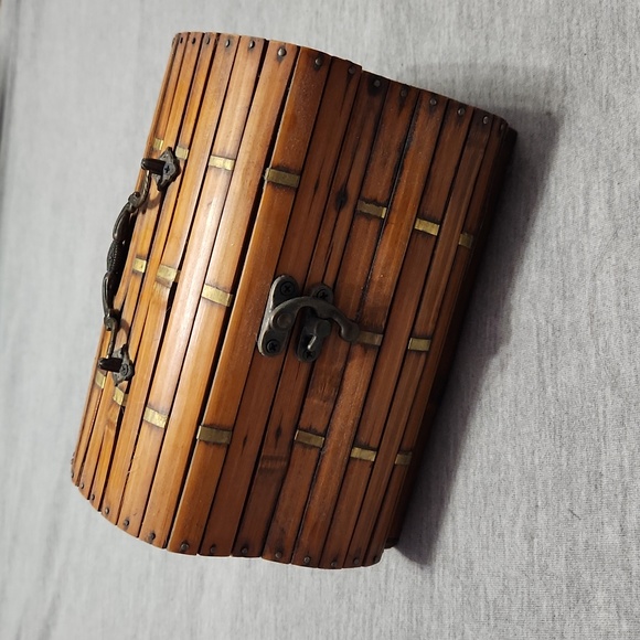 Hand Crafted Other - Vintage Handmade Mini Wooden Decorative Trinket Jewelry Box Keepsake Chest